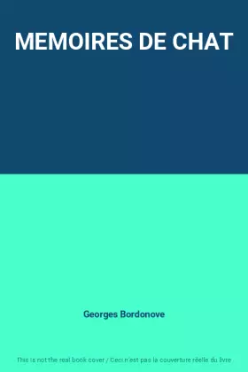 Couverture du produit · MEMOIRES DE CHAT
