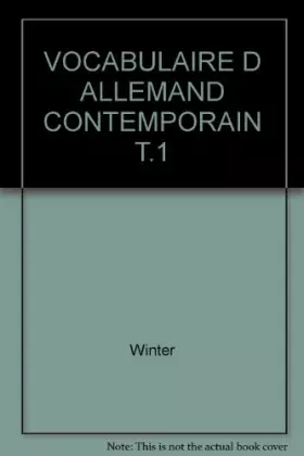 Couverture du produit · Vocabulaire allemand contemporain
