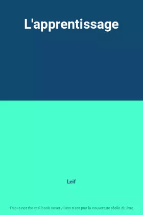 Couverture du produit · L'apprentissage