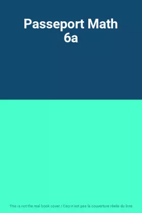 Couverture du produit · Passeport Math 6a