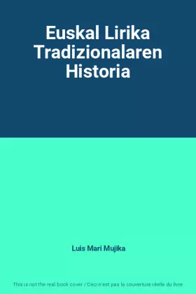 Couverture du produit · Euskal Lirika Tradizionalaren Historia