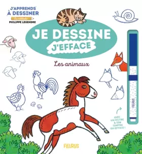 Couverture du produit · Je dessine, j'efface J'apprends à dessiner les animaux