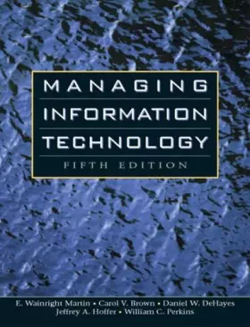 Couverture du produit · Managing Information Technology: International Edition