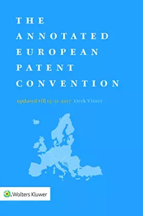Couverture du produit · The Annotated European Patent Convention