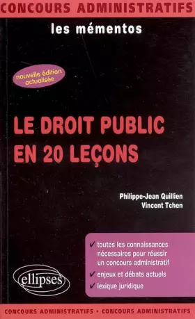 Couverture du produit · Le droit public en 20 leçons