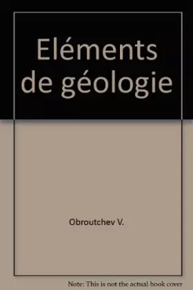 Couverture du produit · Eléments de géologie