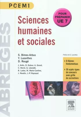 Couverture du produit · Sciences humaines et sociales: Pour préparer l'UE 7