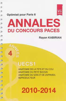 Couverture du produit · Annales du concours PACES UECS1 2010-2014: Optimisé pour Paris 6
