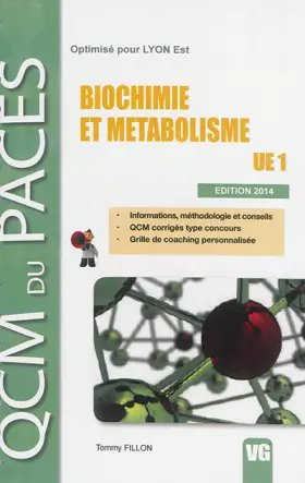 Couverture du produit · Biochimie et métabolisme: UE 1