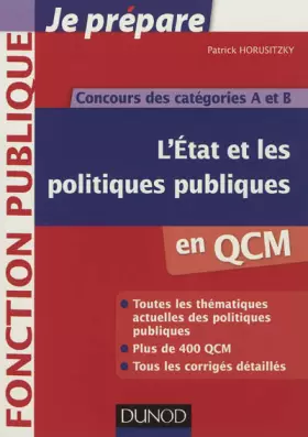Couverture du produit · L'Etat et les politiques publiques en QCM - Concours des catégories A et B