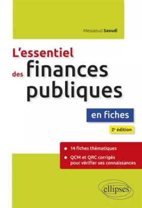 Couverture du produit · L'essentiel des finances publiques en fiches