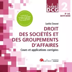 Couverture du produit · Droit des sociétés et des groupements d'affaires DCG 2: Cours et applications corrigées