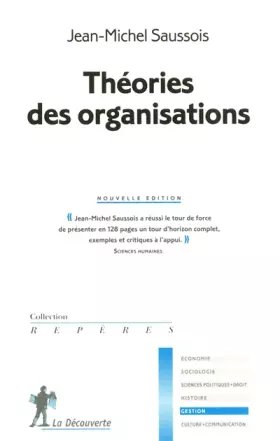 Couverture du produit · Théories des organisations