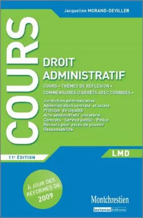 Couverture du produit · Droit administratif