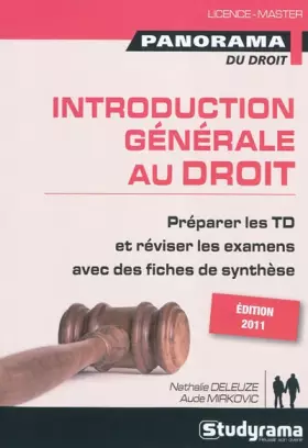 Couverture du produit · Introduction générale au droit