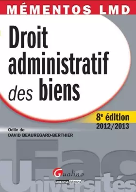 Couverture du produit · Droit administratif des biens