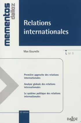 Couverture du produit · Relations internationales - 10e éd.: Mémentos