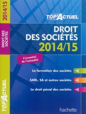 Couverture du produit · Droit des sociétés