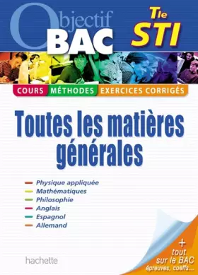 Couverture du produit · Toutes les matières générales Tle STI