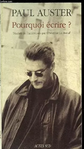Couverture du produit · Pourquoi ecrire