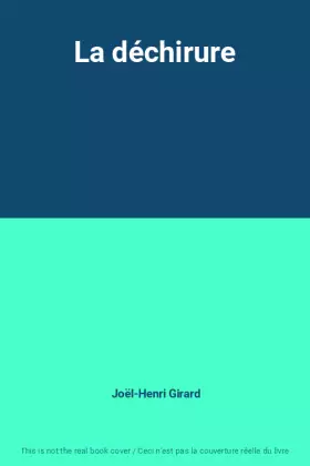 Couverture du produit · La déchirure