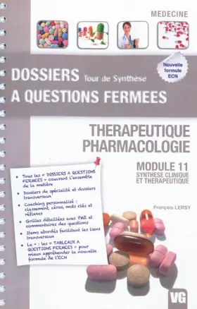 Couverture du produit · Thérapeutique - Pharmacologie : Module 11 - Synthèse clinique et thérapeutique