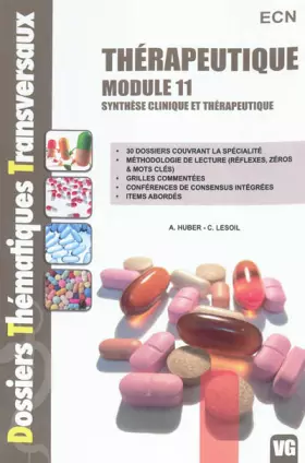 Couverture du produit · Thérapeutique module 11 : Synthèse clinique et thérapeutique