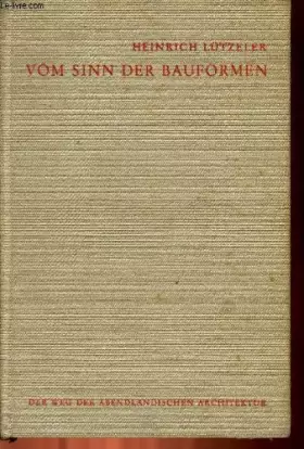 Couverture du produit · VOM SINN DER BAUFORMEN - DER WEG DER ABENDLÄNDISCHEN ARCHITEKTUR