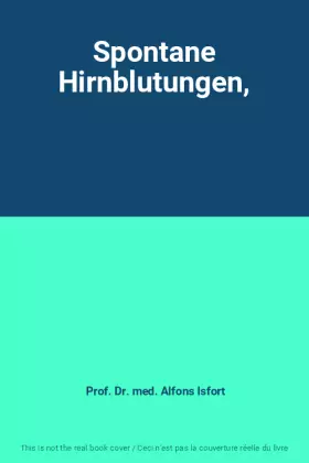 Couverture du produit · Spontane Hirnblutungen,