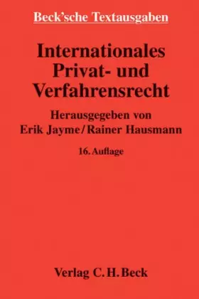 Couverture du produit · Internationales Privat- und Verfahrensrecht