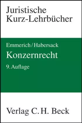 Couverture du produit · Konzernrecht: Rechtsstand: voraussichtlich August 2008