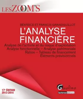 Couverture du produit · L'analyse financière : Analyse de l'activité et du risque d'exploitation, analyse fonctionnelle, analyse patrimoniale, ratios, 
