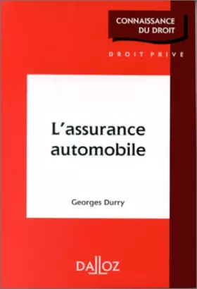 Couverture du produit · ASSURANCE AUTOMOBILE 1E ED