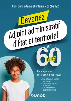 Couverture du produit · Devenez Adjoint administratif d'État et territorial en 60 jours - Concours 2021-2022 (2021-2022)