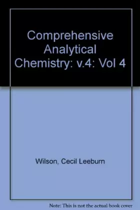 Couverture du produit · Comprehensive Analytical Chemistry: v.4: Vol 4