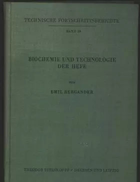 Couverture du produit · Biochemie und Technologie der Hefe