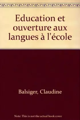 Couverture du produit · Education et ouverture aux langues à l'école