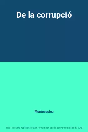 Couverture du produit · De la corrupció