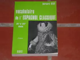 Couverture du produit · Vocabulaire de la langue espagnole classique