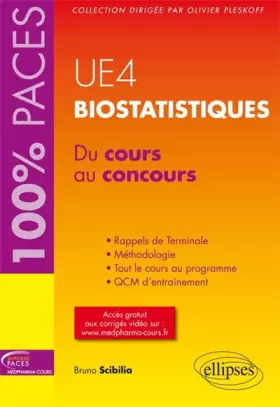 Couverture du produit · Biostatistiques UE4 du Cours au Concours 100% PACES