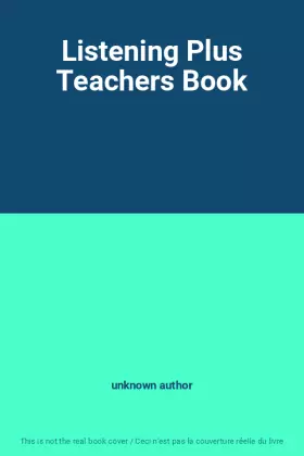 Couverture du produit · Listening Plus Teachers Book