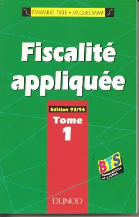 Couverture du produit · FISCALITE APPLIQUEE TOME 1