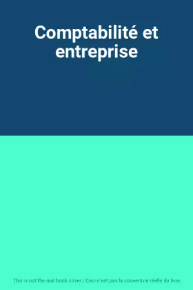 Couverture du produit · Comptabilité et entreprise