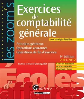 Couverture du produit · Exercices de comptabilité générale