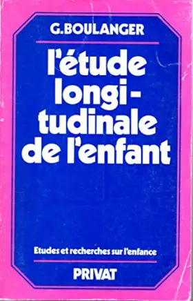Couverture du produit · L'etude longitudinale de l'enfant