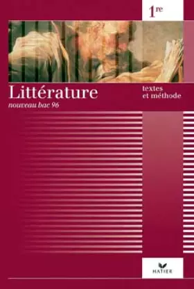 Couverture du produit · LITTERATURE 1ERE. Edition 1996
