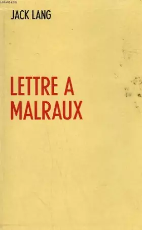 Couverture du produit · Lettre a malraux.
