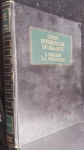 Couverture du produit · COMO INTERPRETAR UN BALANCE