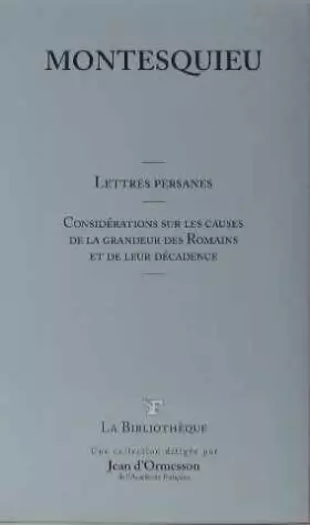 Couverture du produit · Les Lettres Persanes et Autres Oeuvres T21