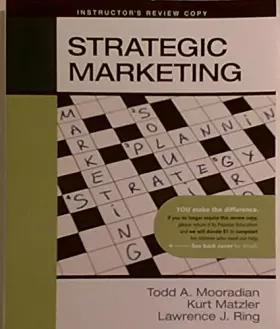 Couverture du produit · Instructor's Review Copy for Strategic Marketing